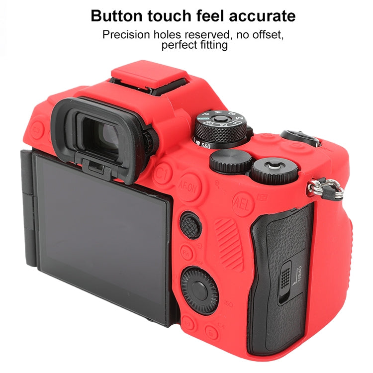 For Sony ILCE-7RM5 / Alpha 7R V Soft Silicone Protective Case (Red) by buy2fix