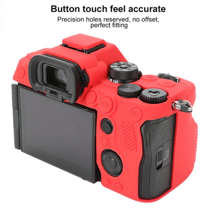For Sony ILCE-7RM5 / Alpha 7R V Soft Silicone Protective Case (Red) by buy2fix