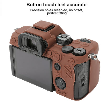 For Sony ILCE-7RM5 / Alpha 7R V Soft Silicone Protective Case (Coffee) by buy2fix