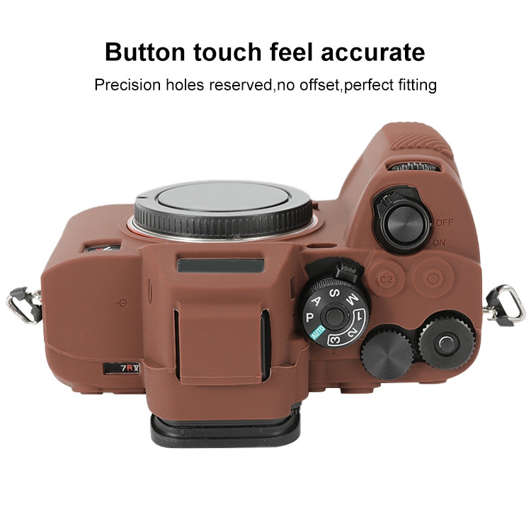 For Sony ILCE-7RM5 / Alpha 7R V Soft Silicone Protective Case (Coffee) by buy2fix