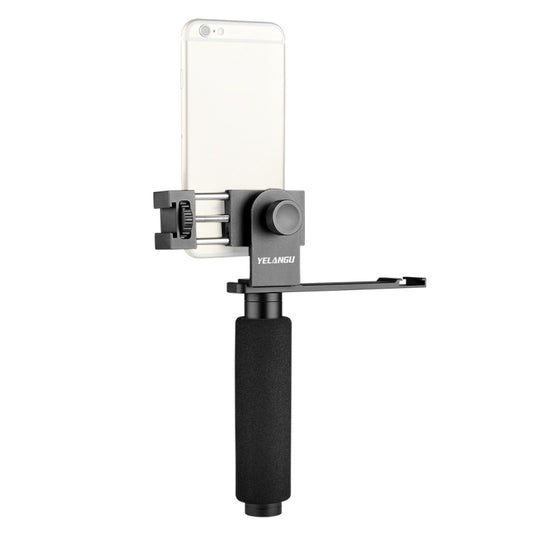 YELANGU PC08 YLG0117A Handheld Grip Holder Bracket with Mobile Phone Metal Clamp (Black) - Hand Held Monopod by YELANGU | Online Shopping UK | buy2fix