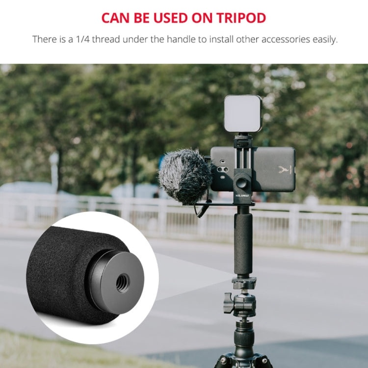 YELANGU PC08 YLG0117A Handheld Grip Holder Bracket with Mobile Phone Metal Clamp (Black) - Hand Held Monopod by YELANGU | Online Shopping UK | buy2fix
