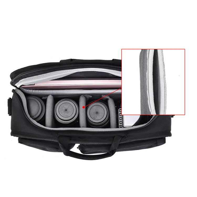 CADEN D28 Portable Multifunctional Single and Double Shoulder Camera Bag With Strap(Black) by CADeN