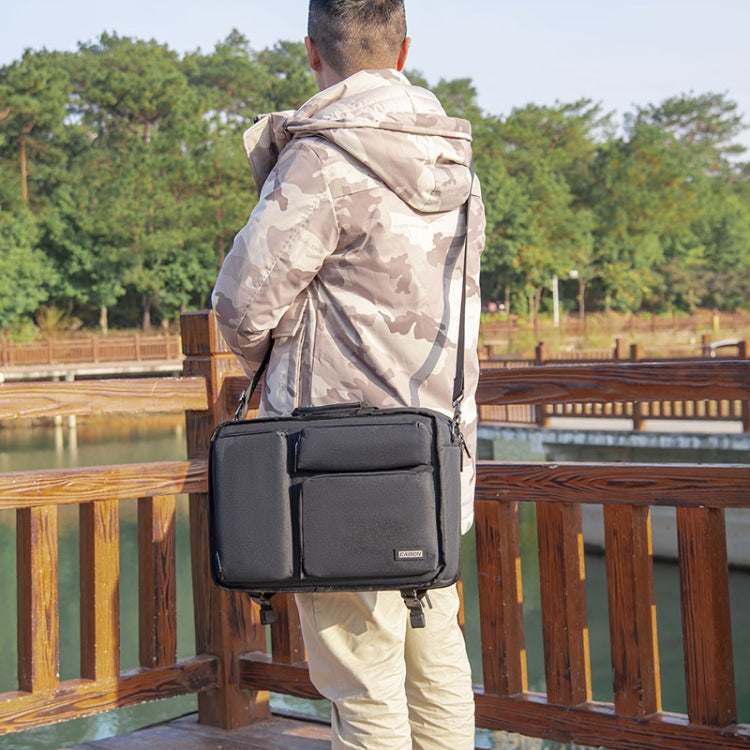 CADEN D28 Portable Multifunctional Single and Double Shoulder Camera Bag With Strap(Black) by CADeN