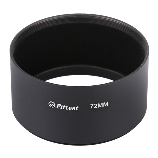 FITTEST 72mm Thread Type Straight Tube Full Metal Lens Hood Shade for Medium Telephoto Lens - Lens Hood by FITTEST | Online Shopping UK | buy2fix