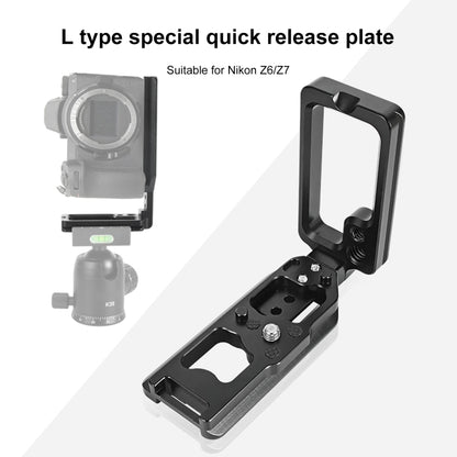 1/4 inch  Vertical Shoot Quick Release L Plate Bracket Base Holder for Nikon Z6 / Z7 - L-Bracket by buy2fix | Online Shopping UK | buy2fix