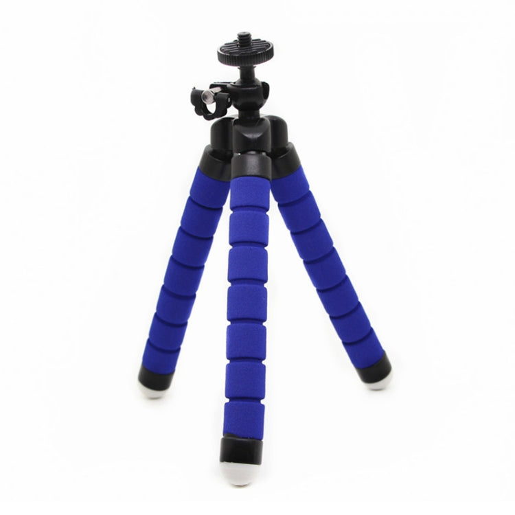 Mini Octopus Flexible Foam Tripod Holder with Phone Clamp & Remote Control (Blue) - Stand by buy2fix | Online Shopping UK | buy2fix