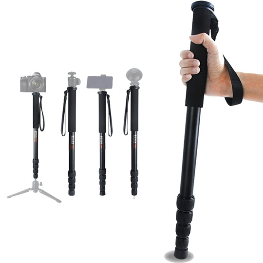 BEXIN P285-A Support monopode en alliage d'aluminium pour appareil photo reflex numérique extérieur de voyage portable (noir)