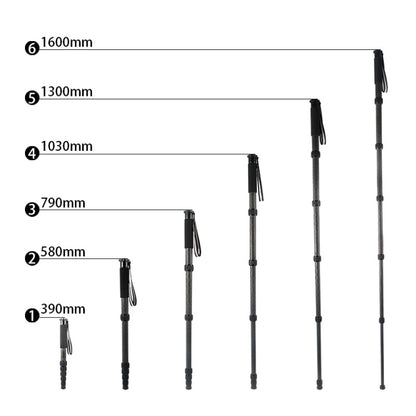 BEXIN P306C Portable Travel Outdoor DSLR Camera Carbon Fiber Monopod Holder (Black) - Monopods by BEXIN | Online Shopping UK | buy2fix
