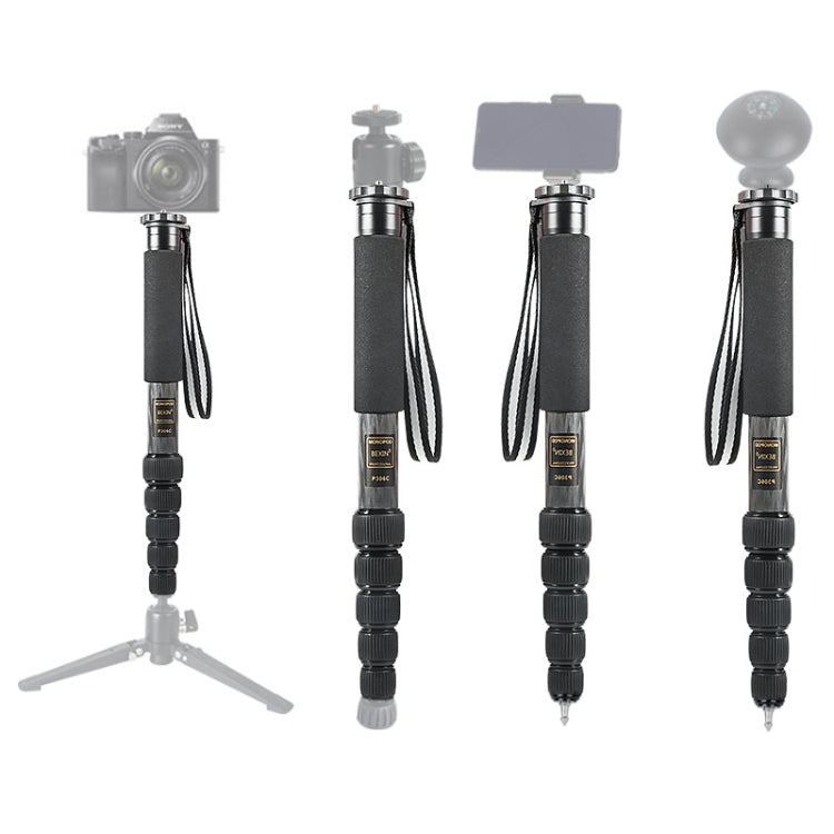 BEXIN P306C Portable Travel Outdoor DSLR Camera Carbon Fiber Monopod Holder (Black) - Monopods by BEXIN | Online Shopping UK | buy2fix