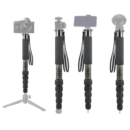 BEXIN P306C Portable Travel Outdoor DSLR Camera Carbon Fiber Monopod Holder (Black) - Monopods by BEXIN | Online Shopping UK | buy2fix