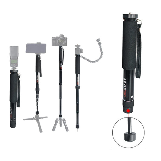 BEXIN P308 Portable Travel Outdoor DSLR Camera Aluminum Alloy Monopod Holder (Black) - Monopods by BEXIN | Online Shopping UK | buy2fix