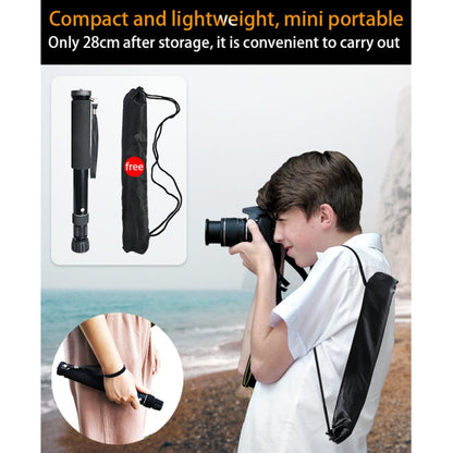 BEXIN P308B Portable Travel Outdoor DSLR Camera Aluminum Alloy Monopod Holder (Black) - Monopods by BEXIN | Online Shopping UK | buy2fix