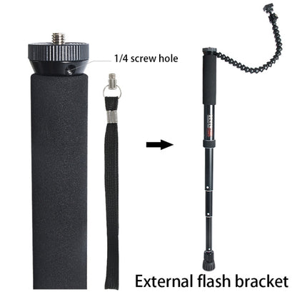 BEXIN P308B Portable Travel Outdoor DSLR Camera Aluminum Alloy Monopod Holder (Black) - Monopods by BEXIN | Online Shopping UK | buy2fix