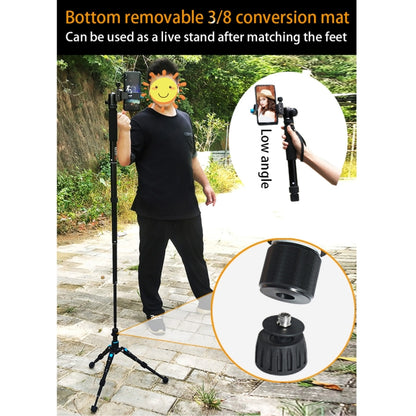 BEXIN P308B Portable Travel Outdoor DSLR Camera Aluminum Alloy Monopod Holder (Black) - Monopods by BEXIN | Online Shopping UK | buy2fix