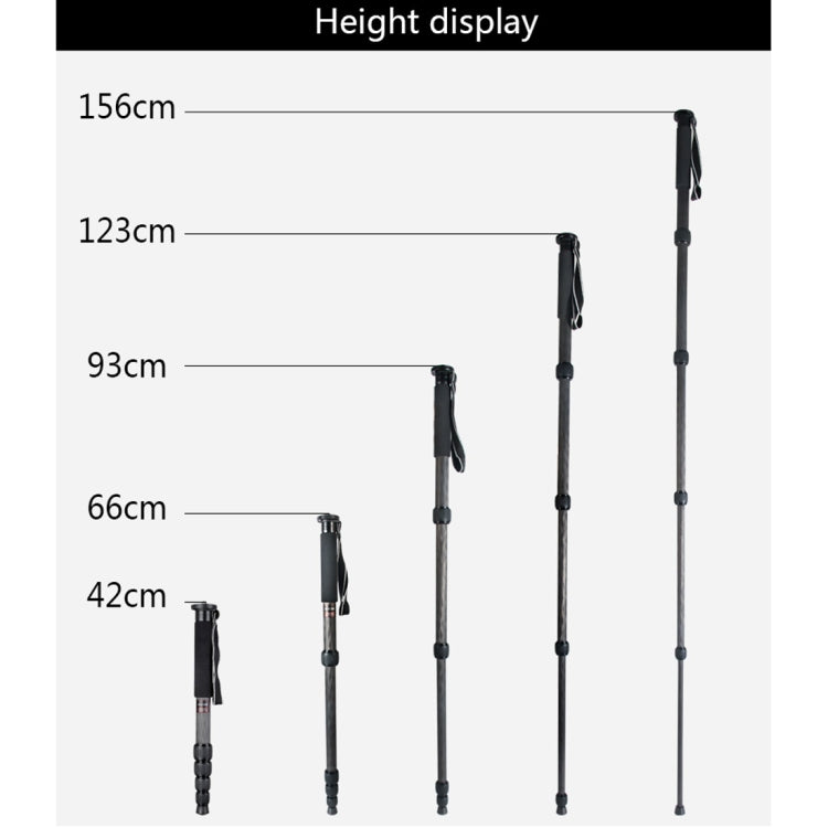 BEXIN MCS285 Portable Travel Outdoor DSLR Camera Carbon Fiber Monopod Holder (Black) - Monopods by BEXIN | Online Shopping UK | buy2fix