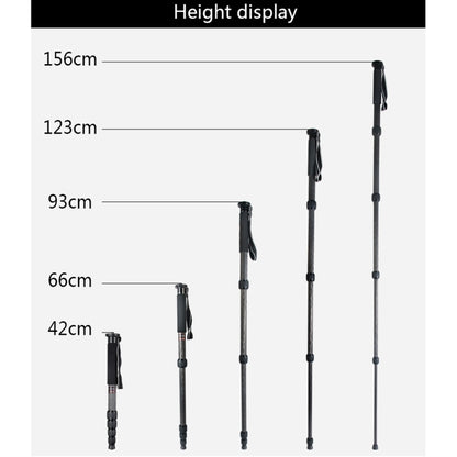 BEXIN MCS285 Portable Travel Outdoor DSLR Camera Carbon Fiber Monopod Holder (Black) - Monopods by BEXIN | Online Shopping UK | buy2fix