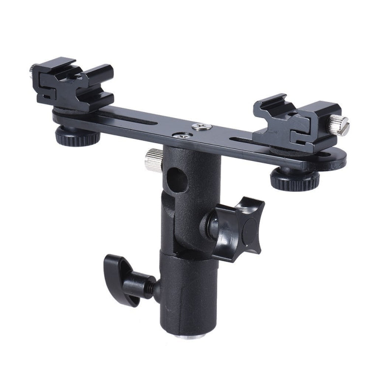 Double Hot Shoe Flash Stand Bracket - Stand Bracket by buy2fix | Online Shopping UK | buy2fix