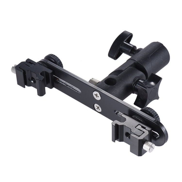 Double Hot Shoe Flash Stand Bracket - Stand Bracket by buy2fix | Online Shopping UK | buy2fix