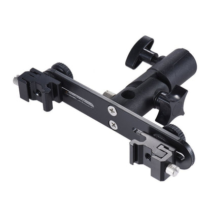 Double Hot Shoe Flash Stand Bracket - Stand Bracket by buy2fix | Online Shopping UK | buy2fix