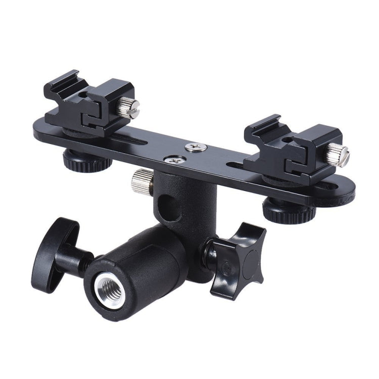 Double Hot Shoe Flash Stand Bracket - Stand Bracket by buy2fix | Online Shopping UK | buy2fix