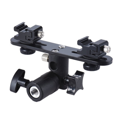 Double Hot Shoe Flash Stand Bracket - Stand Bracket by buy2fix | Online Shopping UK | buy2fix