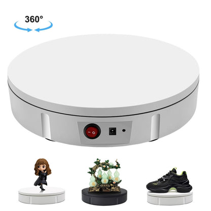 30cm Electric Rotating Turntable Display Stand Video Shooting Props Turntable for Photography, Load: 100kg, US Plug(White) -  by buy2fix | Online Shopping UK | buy2fix
