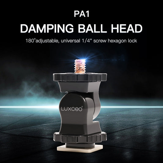 LUXCeO PA1 Camera Universal Hot Shoe Holder Damping Ball-Head Bracket (Black) - Stand Bracket by LUXCeO | Online Shopping UK | buy2fix