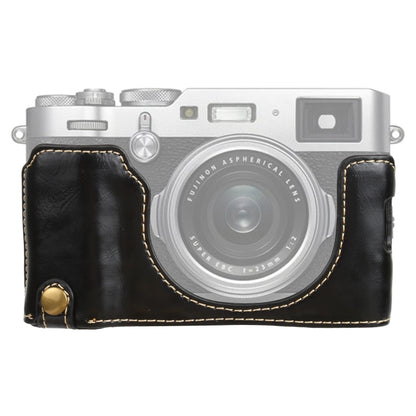 1/4 inch Thread PU Leather Camera Half Case Base for FUJIFILM X100V (Black) - Half Case by buy2fix | Online Shopping UK | buy2fix