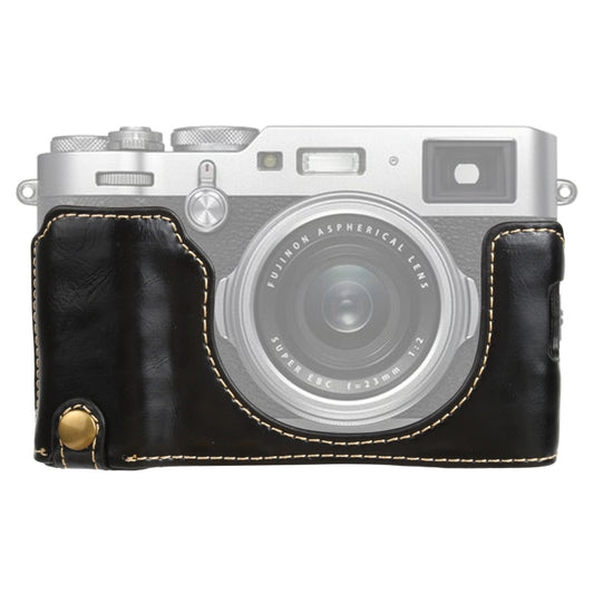 1/4 inch Thread PU Leather Camera Half Case Base for FUJIFILM X100V (Black) - Half Case by buy2fix | Online Shopping UK | buy2fix