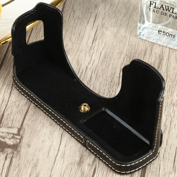 1/4 inch Thread PU Leather Camera Half Case Base for FUJIFILM X100V (Black) - Half Case by buy2fix | Online Shopping UK | buy2fix