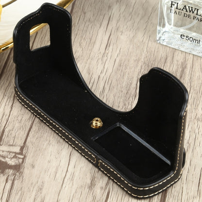 1/4 inch Thread PU Leather Camera Half Case Base for FUJIFILM X100V (Black) - Half Case by buy2fix | Online Shopping UK | buy2fix