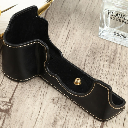1/4 inch Thread PU Leather Camera Half Case Base for FUJIFILM X-S10 (Black) - Half Case by buy2fix | Online Shopping UK | buy2fix