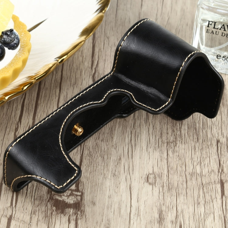 1/4 inch Thread PU Leather Camera Half Case Base for FUJIFILM X-S10 (Black) - Half Case by buy2fix | Online Shopping UK | buy2fix