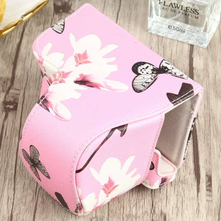 Flower Pattern PU Leather Camera Case for Sony A6000 / A6300 / A6400 / Nex 6 (Pink) by buy2fix