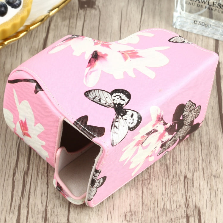 Flower Pattern PU Leather Camera Case for Sony A6000 / A6300 / A6400 / Nex 6 (Pink) by buy2fix