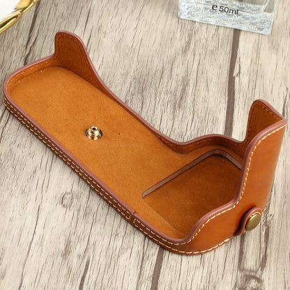 1/4 inch Thread PU Leather Camera Half Case Base for Canon EOS 90D (Brown) - Half Case by buy2fix | Online Shopping UK | buy2fix