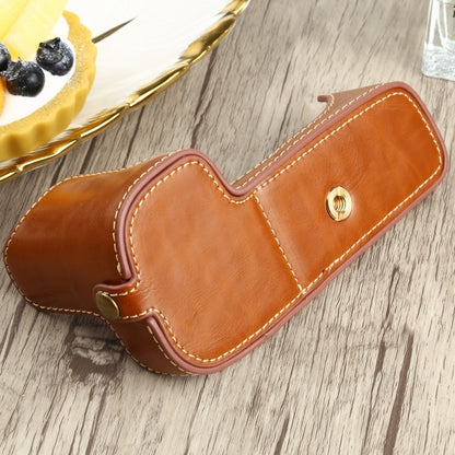 1/4 inch Thread PU Leather Camera Half Case Base for Canon EOS 90D (Brown) - Half Case by buy2fix | Online Shopping UK | buy2fix