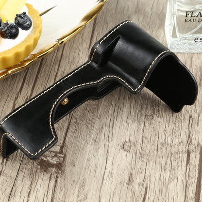 1/4 inch Thread PU Leather Camera Half Case Base for Sony ILCE-7C/A7C (Black) - Half Case by buy2fix | Online Shopping UK | buy2fix