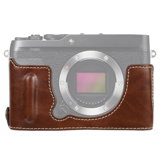 1/4 inch Thread PU Leather Camera Half Case Base for FUJIFILM XE4 (Coffee) - Half Case by buy2fix | Online Shopping UK | buy2fix