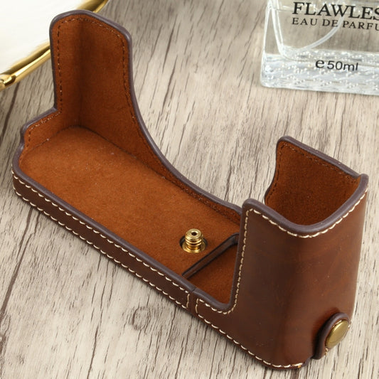 1/4 inch Thread PU Leather Camera Half Case Base for FUJIFILM XE4 (Coffee) - Half Case by buy2fix | Online Shopping UK | buy2fix