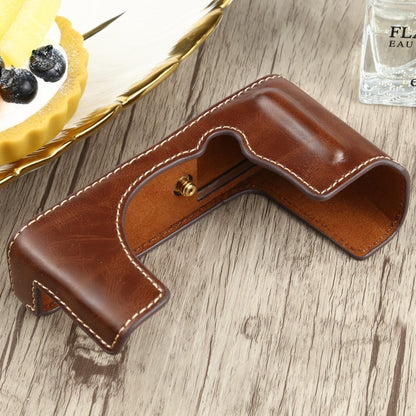 1/4 inch Thread PU Leather Camera Half Case Base for FUJIFILM XE4 (Coffee) - Half Case by buy2fix | Online Shopping UK | buy2fix