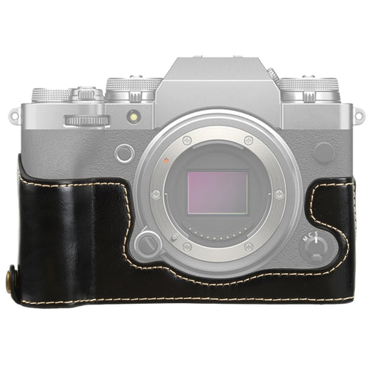 1/4 inch Thread PU Leather Camera Half Case Base for FUJIFILM X-T4 (Black) - Half Case by buy2fix | Online Shopping UK | buy2fix