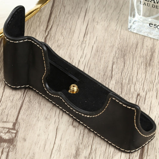 1/4 inch Thread PU Leather Camera Half Case Base for FUJIFILM XT200 (Black) - Half Case by buy2fix | Online Shopping UK | buy2fix