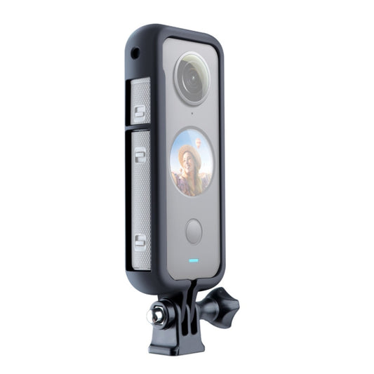 PC Plastic Protective Frame Mount Cage with Tripod Base Adapter for Insta360 One X2(Black) - Mount & Holder by buy2fix | Online Shopping UK | buy2fix