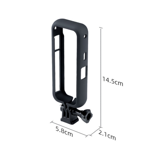 PC Plastic Protective Frame Mount Cage with Tripod Base Adapter for Insta360 One X2(Black) - Mount & Holder by buy2fix | Online Shopping UK | buy2fix