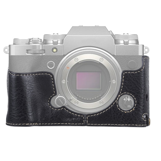 1/4 inch Thread Litchi Texture PU Leather Camera Half Case Base for FUJIFILM X-T4 (Black) - Half Case by buy2fix | Online Shopping UK | buy2fix