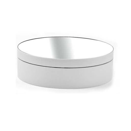 12cm 360 Degree Rotating Turntable Mirror Electric Display Stand Video Shooting Props Turntable, Load: 3kg (White) -  by buy2fix | Online Shopping UK | buy2fix