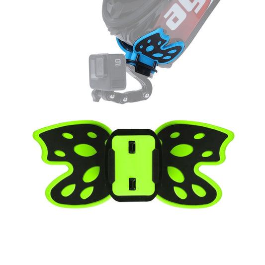 Butterfly Helmet Mount Adapter for GoPro, Insta360, DJI and Other Action Cameras(Fluorescent Green) - Helmet Mount by buy2fix | Online Shopping UK | buy2fix