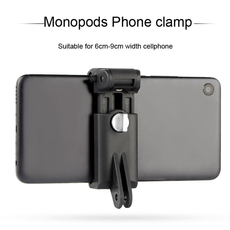 Selfie Sticks Monopods Mount Phone Clamp for iPhone, Samsung, HTC, Sony, LG and other Smartphones, Clip Range: 6-9cm(Black) - Stand by buy2fix | Online Shopping UK | buy2fix